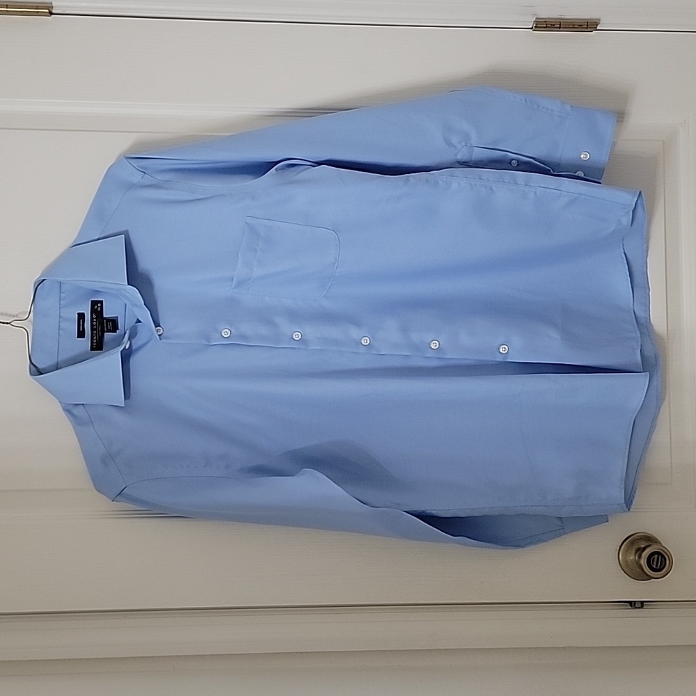 Pronto Uomo, Blue, Size 16 34/35 Button Down Dress Shirt. NWOT